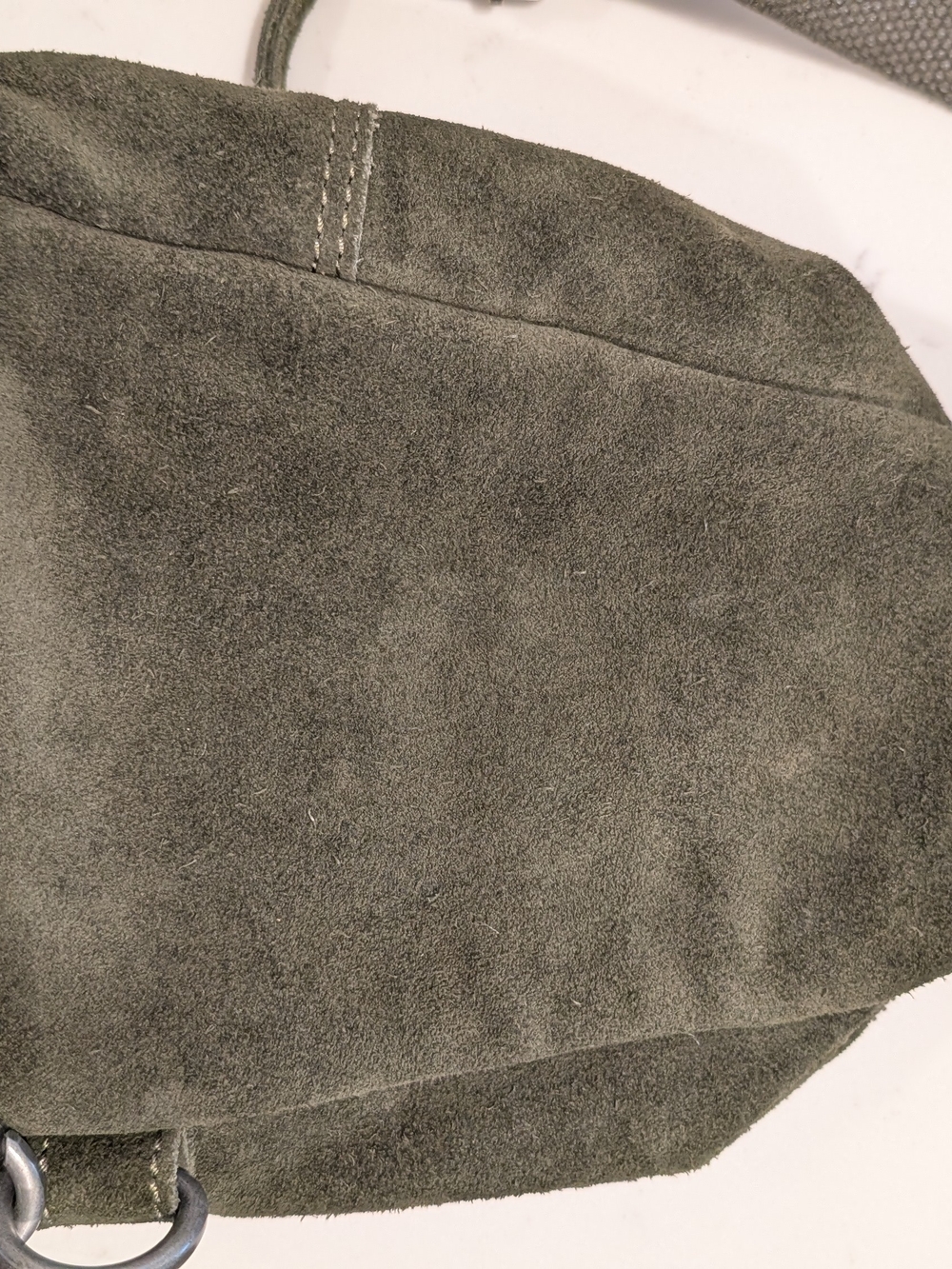 Free People Olive Green Suede Crossbody Sling Bag - Picture 6 of 7